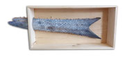 Fisch in Holzkiste 1, 36 x 18 x 6 cm