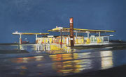 Blaue Stunde, 2024, 60 x 100 cm,Öl/Leinwand