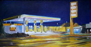 Blaue Nacht, 2017, 30x60 cm, Öl/Leinwand