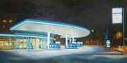 Sonntagskrimi, 2018, 50x100 cm, Öl/Leinwand