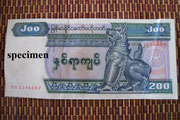 Myanmar. Währung Kyat.