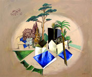 Oase,  120 x 100 cm, Acryl auf Leinwand