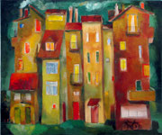 Grüne Nacht, 120 x 100 cm, Acryl auf Leinwand