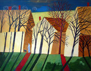 Die Schatten, 120 x 100 cm, Öl auf Leinwand