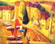 Windstille, 140 x 110 cm, Öl auf Leinwand