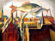 Emigration,  80 x 60 cm, Acryl auf Leinwand