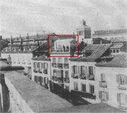 El Estudio fotografico de J. Laurent en la terraza del edificio en la Calle Carrera de san Jerónimo n° 39