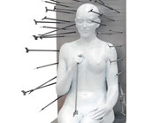 A. CAÑERO.  Mujer con flechas. 2006. Ed. 6. Bronze. 164 x 70 x 30 cm.