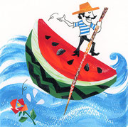 water melon  スイカのボート