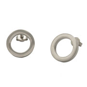 Ohrstecker poliert Ring Edelstahl