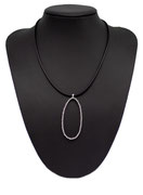 Anhänger oval Edelstahl mit Kügelschen 