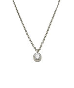 Edelstahl Kette mit Anhänger Zirkonia