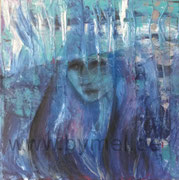 Blick, Mixed Media auf Leinwand, 40 x 40cm