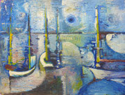 Port (huile sur carton, 65 x 51 cm, coll .part.GR)