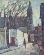 Rue de Montmartre, 1958, (huile sur carton, 48 x 63 cm, coll. part. MR)