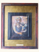Mère à l'enfant, Auschwitz, env. 2000 (huile sur bois, 67 x 83 cm, Montreuil, Musée de l'histoire vivante)