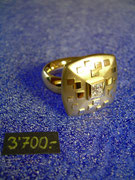 Bild:Ring,Gelbgold750,18kt,Diamant,carré-princess,Handarbeit