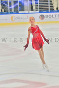 Kürkleid mit rot/schwarzem Farbverläufen