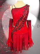Kürkleid `Tango´mit passenden Handschuhen