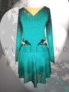 Kürkleid mit 3D Spitze und Farbverlauf