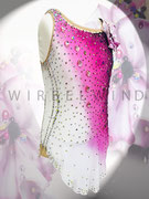 Kürkleid mit Farbverlauf und 3D Blüte/ Gr. 152-158/ Seitenansicht