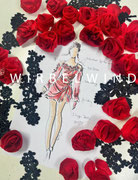 Kürkleid `Phantom der Oper ´ Skizze