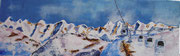 Am Seil, 2009, 30 x 90cm, Ölspachtel