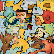 Apéro masqué 100x100cm