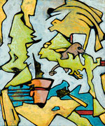 L'évasion des compagnons 65x54cm