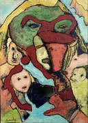 Fête au village 2 22x16cm