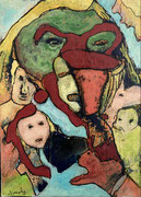 Fête au village 2 22x16cm (collection  privée)