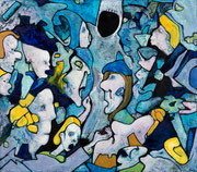 Les uns contre les autres 140x160cm