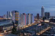 Nachtfotografie: Skyline Rotterdam: 'Primaire kleuren'