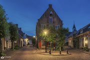 Nachtfotografie van pakhuis De Hoop te Amersfoort.