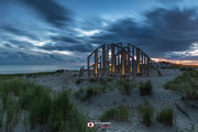 Nachtfotografie: 'De Zandwacht' aan de Tweede Maasvlakte nabij Rotterdam (Zuid-Holland, Nederland)