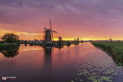 Landschapsfotografie: Amazing sunset in Werelderfgoed Kinderdijk