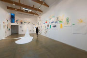 a Story, installation view/silkscreen on paper, plaster, Gallery Nomar, 2015 /photo:Fukunaga Kazuo
