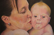 Mutterliebe   40 x 60 cm   Acryl auf Leinwand