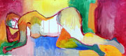 Liegende   Acrylfarbe auf Papier