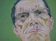 Raucher   20 x 30 cm   Acryl auf Leinwanad   verkauft