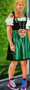 Wiesn Madl   150 x 50 cm  Acryl auf Leinwand