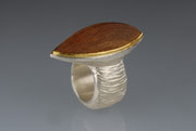 Ring - Golschmied - Silber - Feingold - Holz