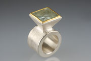 Ring - Golschmied - Silber - Feingold - Aquamarin