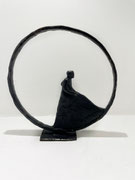 Sophie Hustin- H : 21,5cm pièces uniques en bronze. Galerie Gabel BIOT
