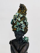 Francesca dalla Benetta . "Palude" bronze51X20X20cm. Détail. Galerie d'art à Biot. Galerie Gabel. Côte d'Azur