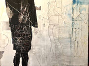 Matthieu ASTOUX: Peinture techniques mixtes sur toile. 114X146cm, Galerie Gabel- Biot-Côte d'Azur