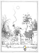  Frank Zeidler, "Il a déjà perdu son autre ballon"Dessin original , encres, aquarelle, crayon. 28X38cm-  Galerie Gabel, Biot -  Galerie Gabel, Biot