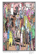  Frank Zeidler, Dessin original , encres, aquarelle, crayon. 28X38cm-  Galerie Gabel, Biot -  Galerie Gabel, Biot