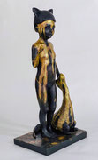 Francesca dalla Benetta ."Shining" bronze- 42 x 20 x 15 cm- Galerie d'art à Biot. Galerie Gabel. Côte d'Azur