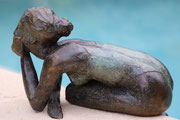 Anne Arnaud-sculpture en bronze patiné-2/8 galerie Gabel Biot-village-côte d'Azur